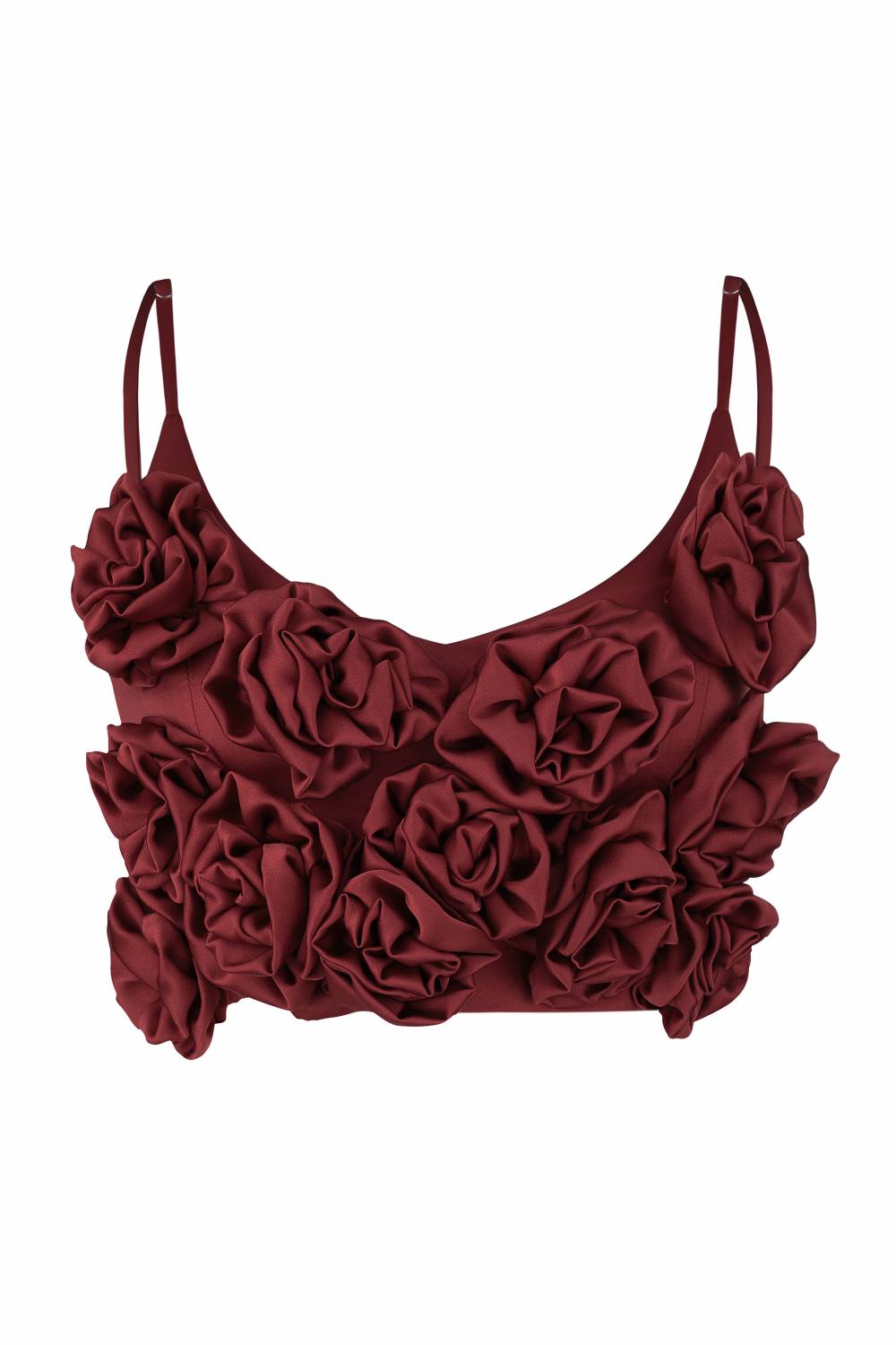 Burgundy top with flowers 2
