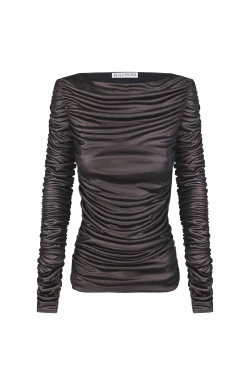 Bronze longsleeve with drape 2