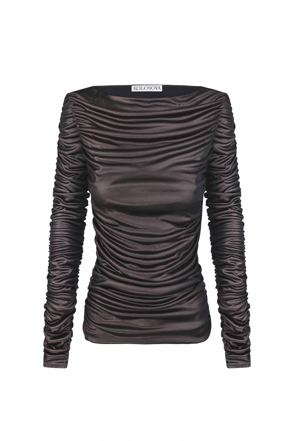 Bronze longsleeve with drape  2