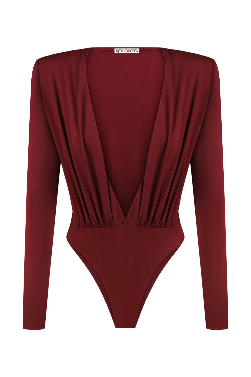 BURGUNDY COLOR BODY WITH DEEP NECK 2