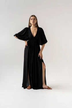 Black dress with ties 2