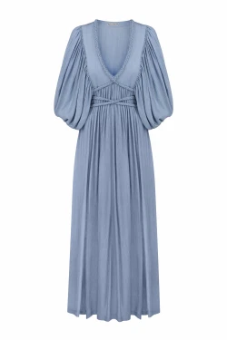 Blue dress with ties6