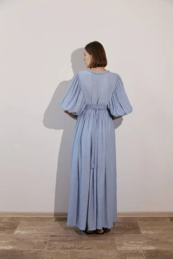 Blue dress with ties4