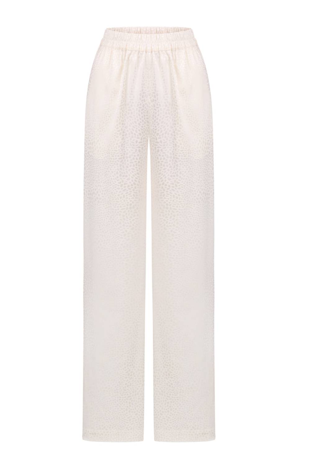 MILK PANTS WITH ANIMAL LEOPARD PRINT