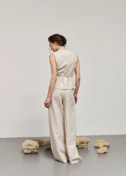 NATURAL COLOR LINEN VEST4