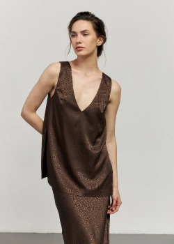BROWN TOP WITH ANIMAL LEOPARD PRINT2