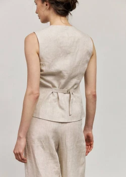 NATURAL COLOR LINEN VEST3