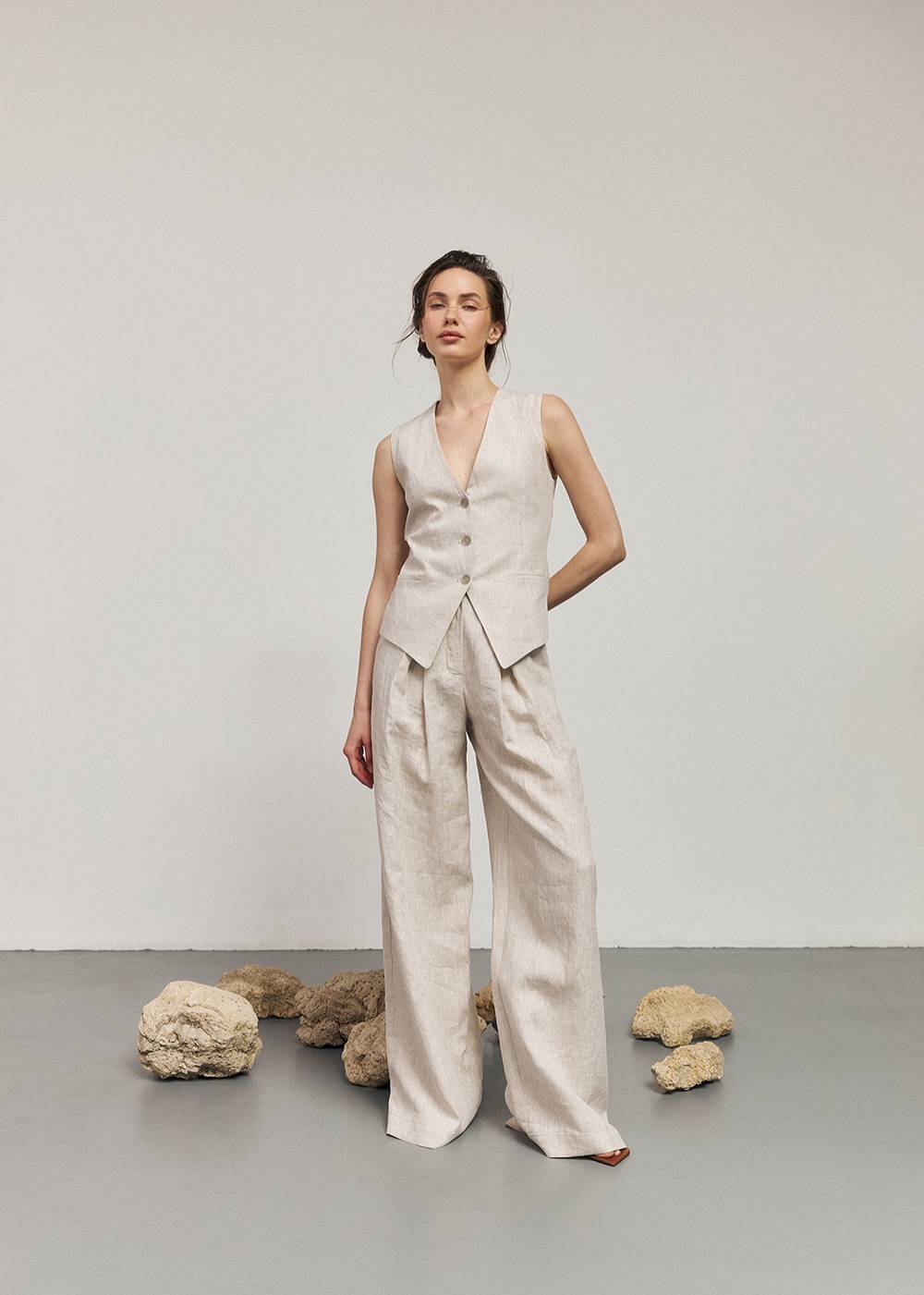 PALAZZO LINEN TROUSERS 1