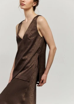 BROWN TOP WITH ANIMAL LEOPARD PRINT4
