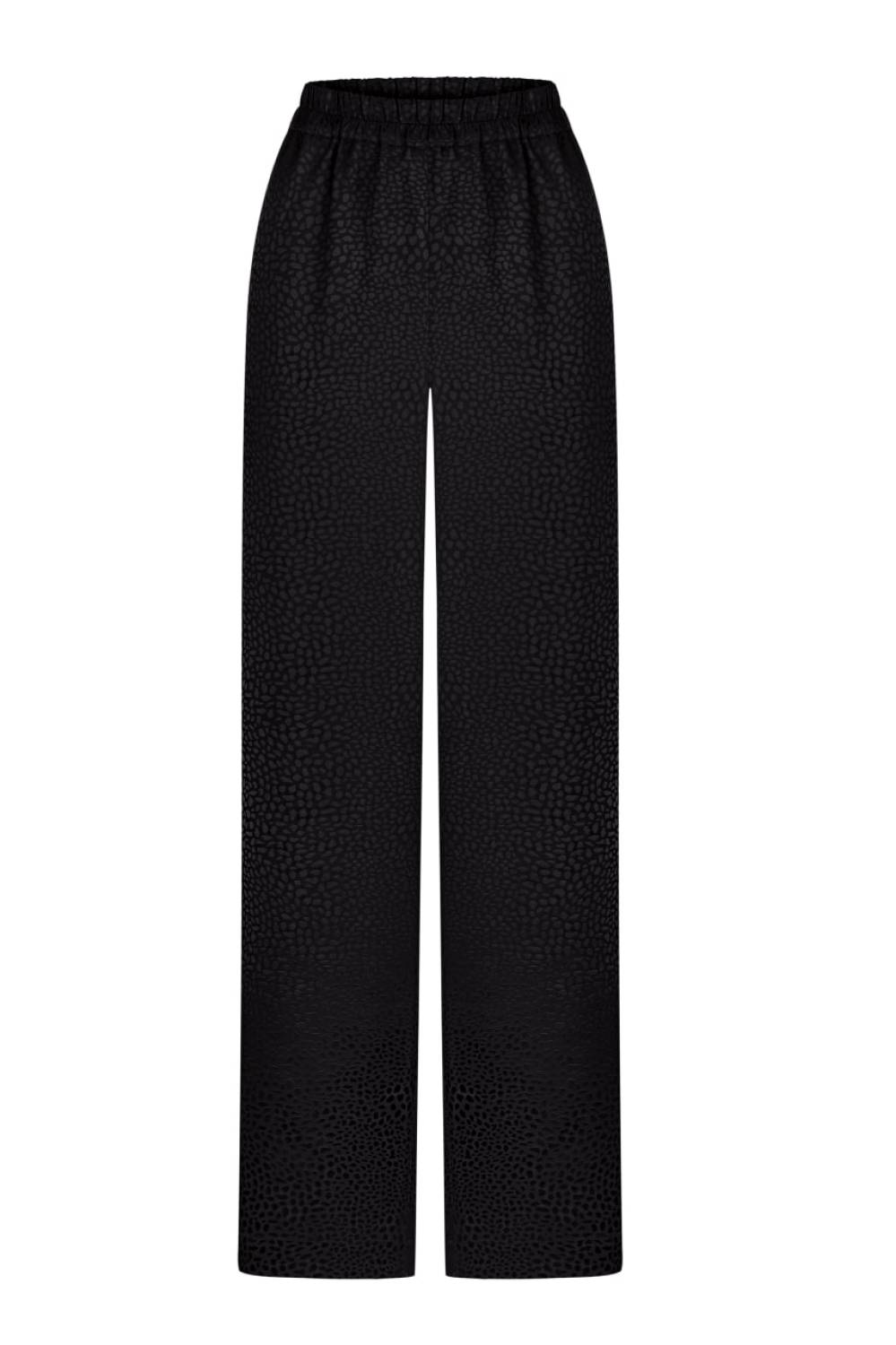 BLACK TROUSERS WITH ANIMAL LEOPARD PRINT