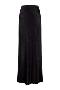BLACK ANIMAL LEOPARD PRINT MAXI SKIRT1