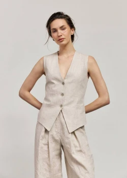 NATURAL COLOR LINEN VEST5