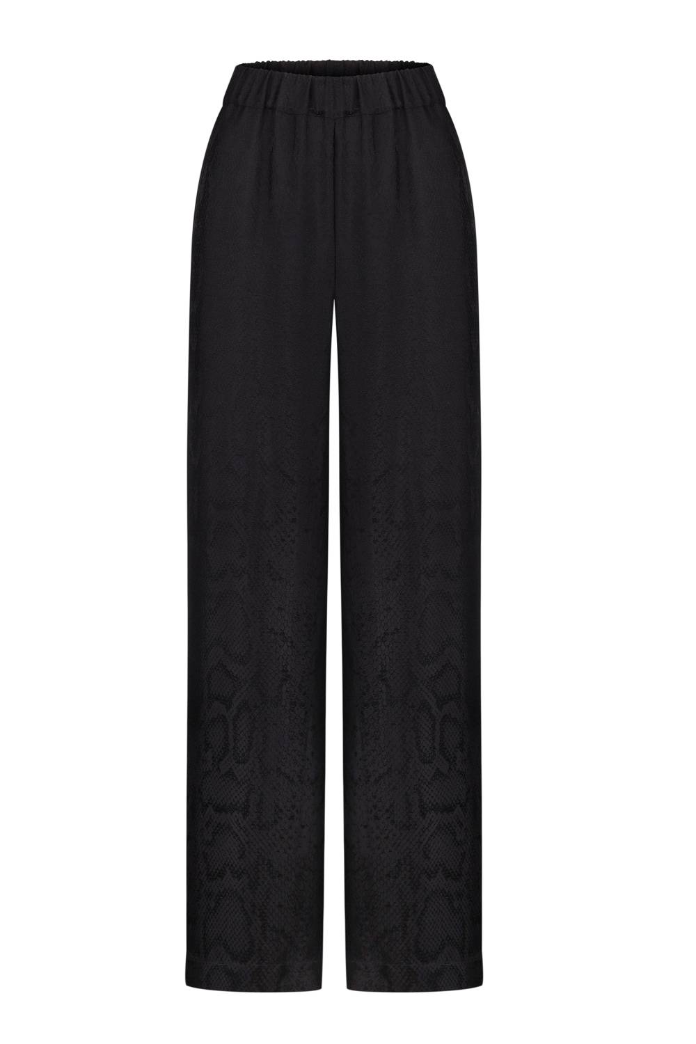 BLACK PANTS WITH ANIMAL REPTILES PRINT 2