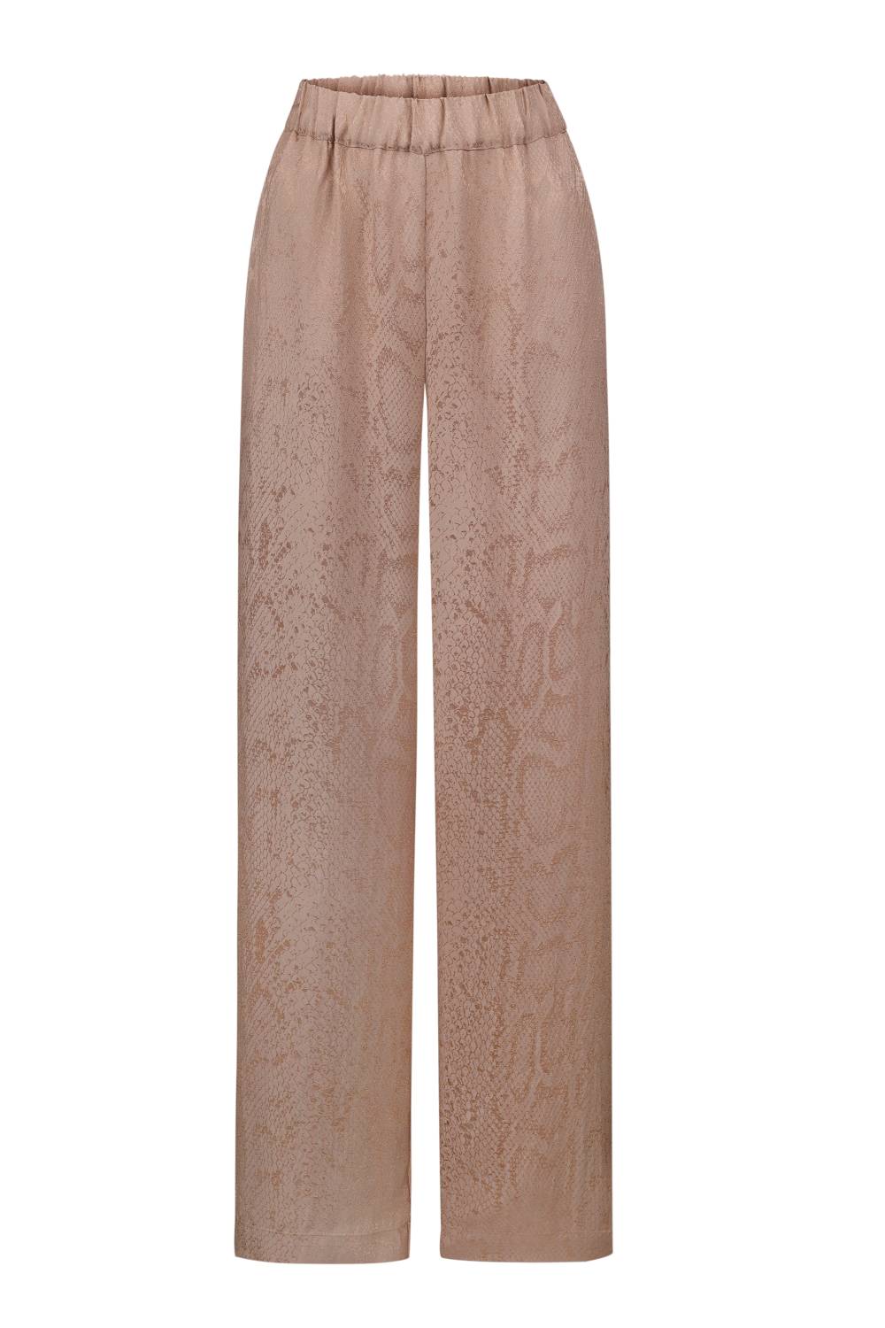 BEIGE PANTS WITH ANIMAL REPTILES PRINT