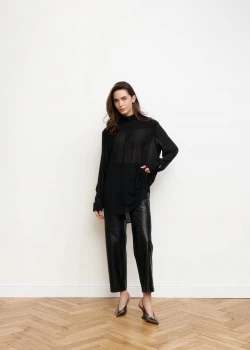 BLACK CHIFFON BLOUSE5