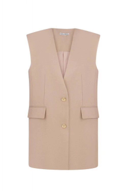 GRAPHITE COLLAR-FREE STRAIGHT VEST6