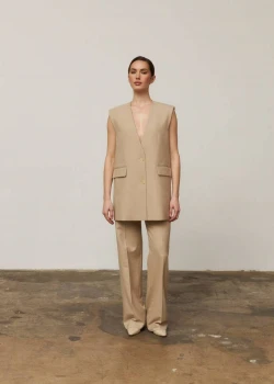 BEIGE STRAIGHT FIT PANTS2