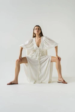 Milky dress with ties3