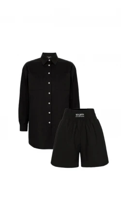 Linen suit black5
