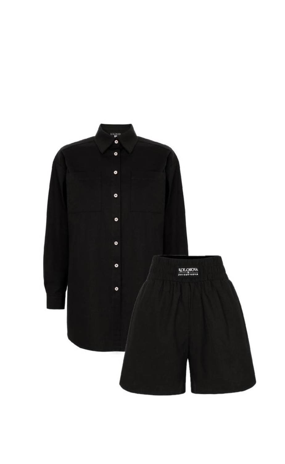 Linen suit black