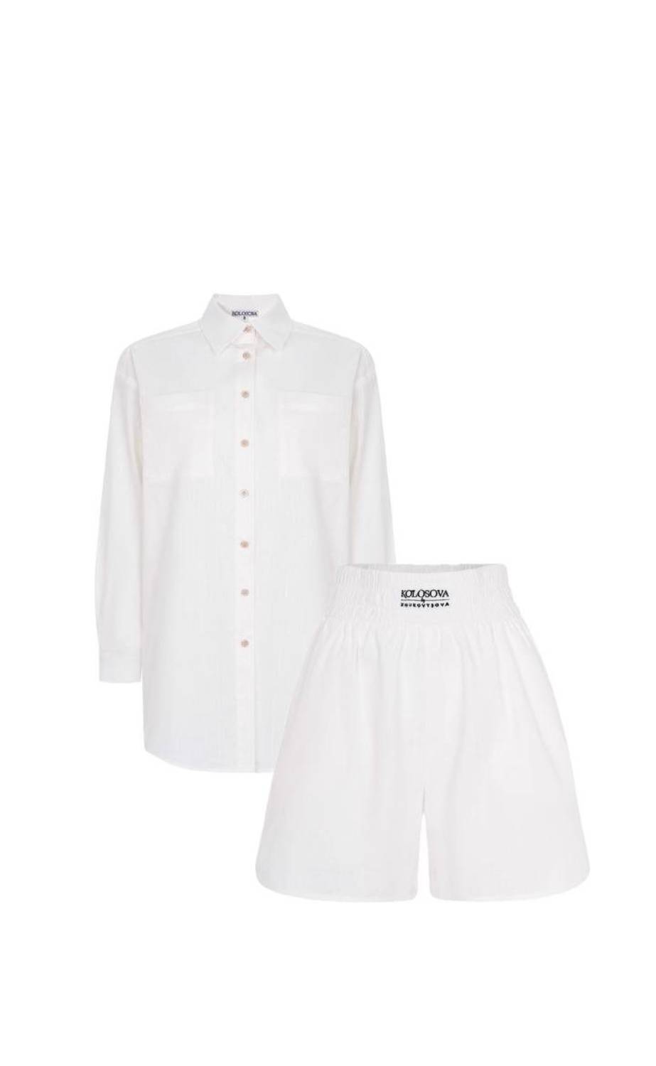 Milk linen  suit 2