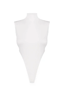 MILKY BODYSUIT WITH HIGH NECKLINES 1