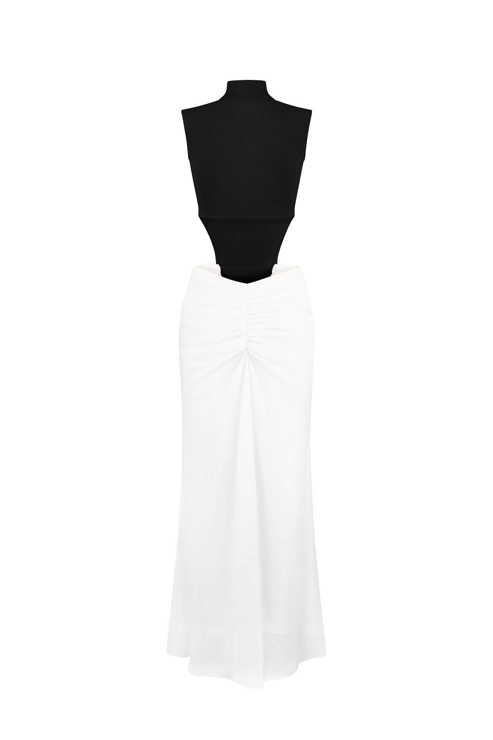BLACK AND WHITE MAXI DRESS 1