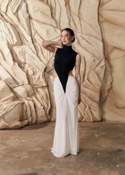 BLACK AND WHITE MAXI DRESS3