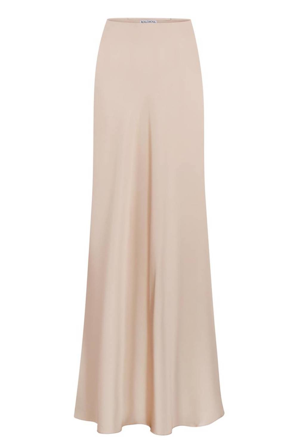 BEIGE BELTED MAXI SKIRT