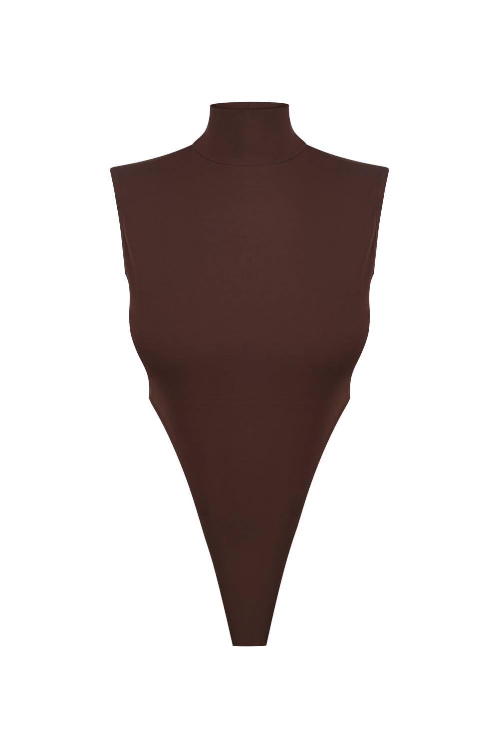 BROWN HIGH NECK BODYSUIT