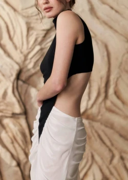BLACK AND WHITE MAXI DRESS4