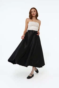 Black balloon skirt1