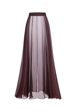 Burgundy transparent skirt1