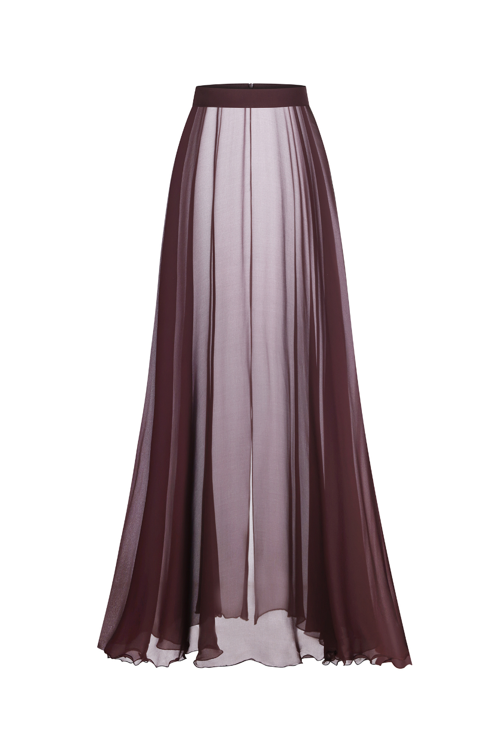 Burgundy transparent skirt 2