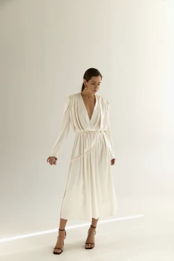 Milky satin dress 2