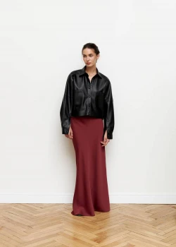 BURGUNDY OBLIQUE MAXI SKIRT1