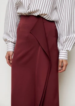 BURGUNDY CUT MIDI SKIRT3