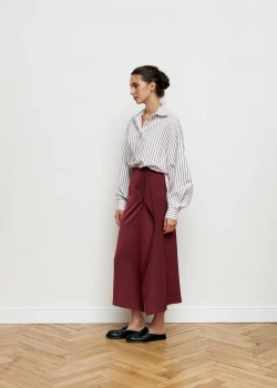 BURGUNDY CUT MIDI SKIRT2