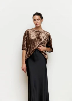 Satin black maxi skirt3