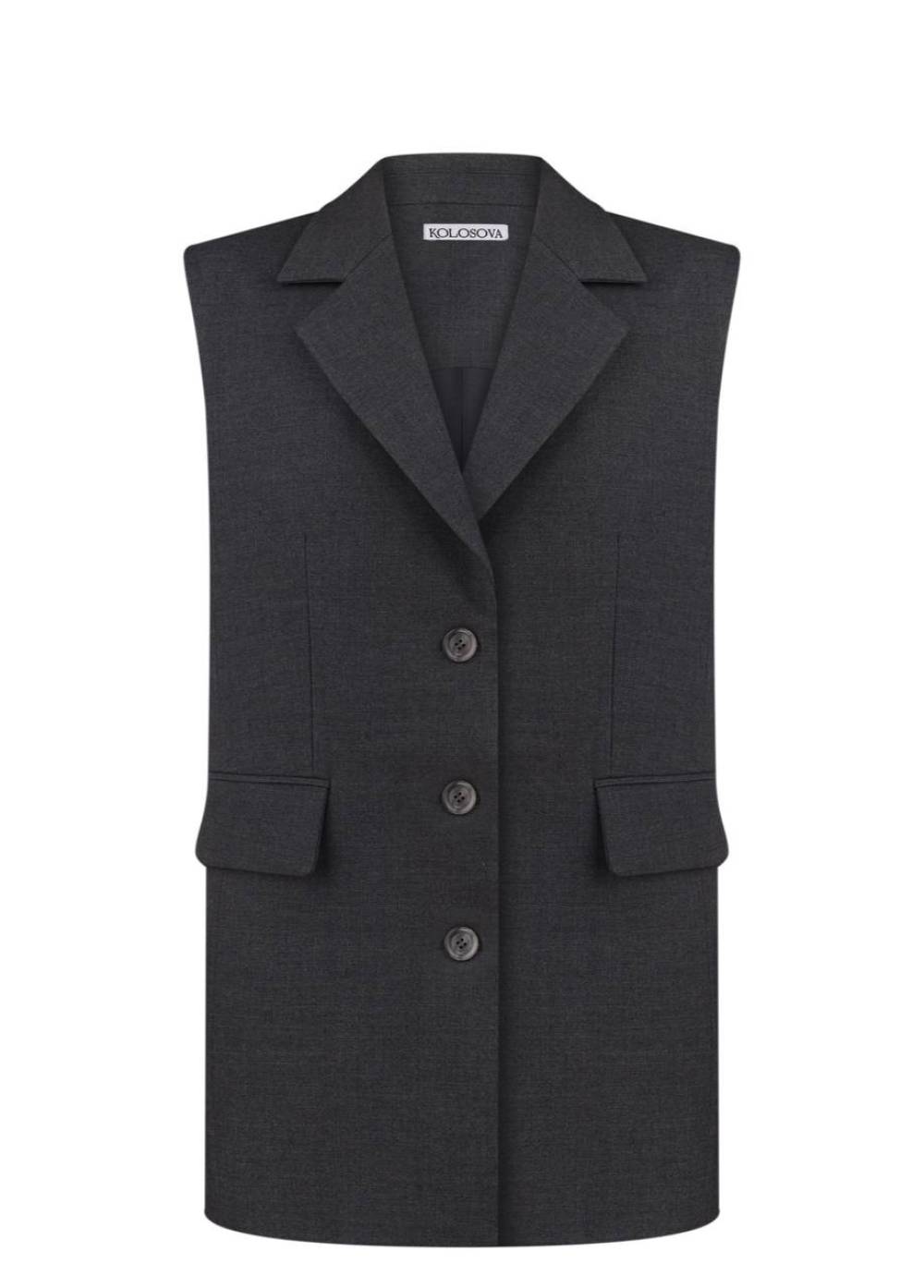 GRAPHITE VEST WITH STRAIGHT CUT 2