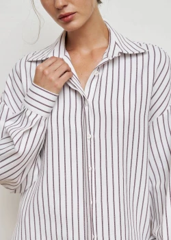 SHIRT WITH STRIPED VOLUME SLEEVES5
