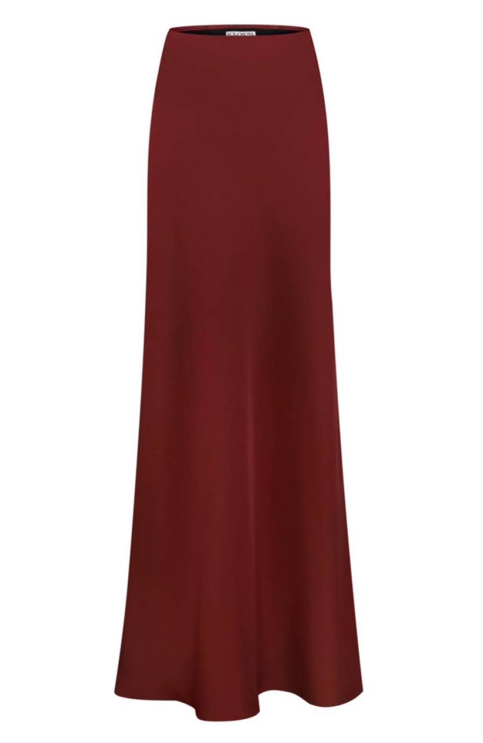 BURGUNDY OBLIQUE MAXI SKIRT 2
